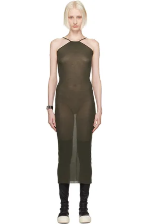 Rick Owens Green Porterville Skorpio Midi Dress