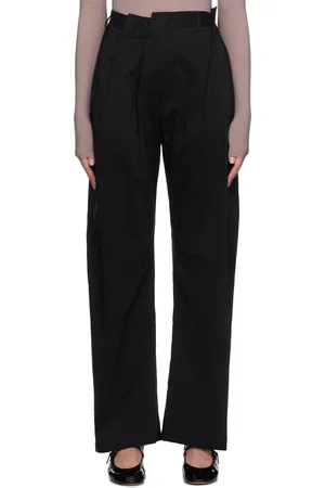 Maison Margiela Black Poly-Cotton Shirting Darting Trousers