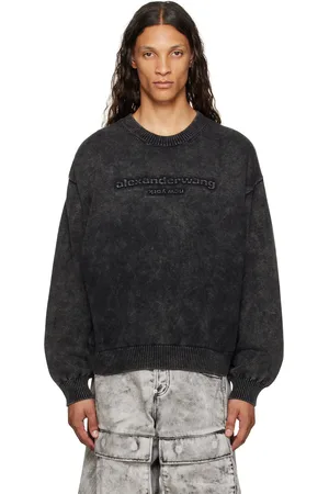 Alexander Wang Black Oversize Logo Sweater
