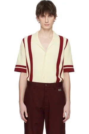Dolce & Gabbana Off-White Cotton Knit Polo Shirt