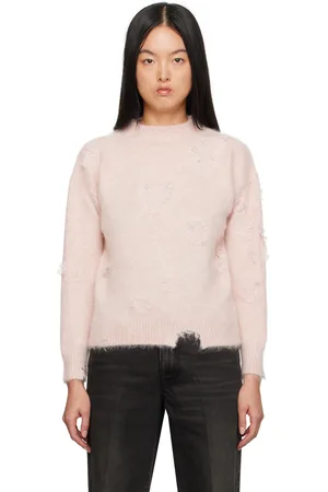 R13 Pink Deconstructed Sweater