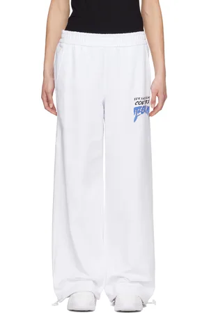VERSACE White French Terry Lounge Pants