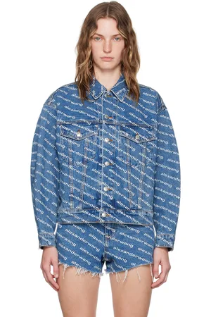 Alexander Wang Blue Game Logo Denim Jacket