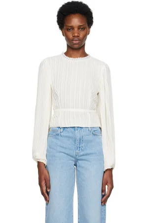 Frame Off-White Cutout Blouse
