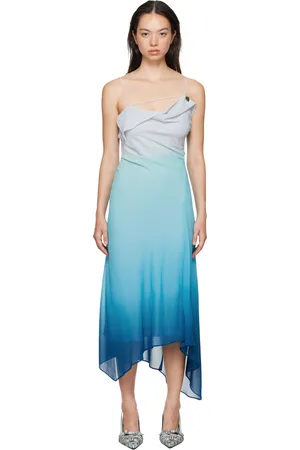 Acne Studios Blue Delara Midi Dress