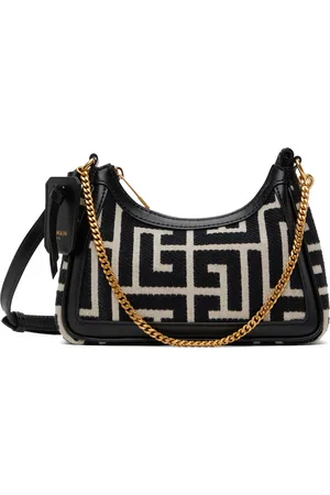 Balmain Black & Off-White B-Army Shoulder Bag