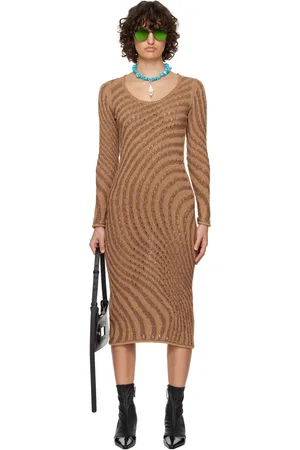 Acne Studios SSENSE Exclusive Brown Midi Dress