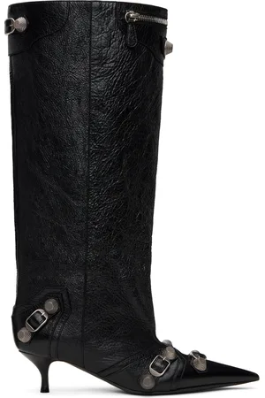 Balenciaga Black Cagole Wide 50mm Boots