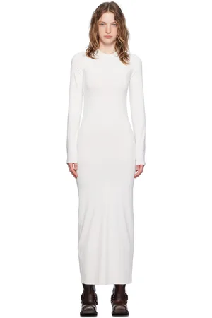 Acne Studios Off-White Crewneck Maxi Dress