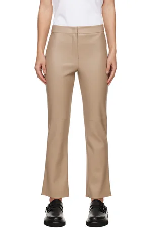 Max Mara Beige Sublime Faux-Leather Trousers