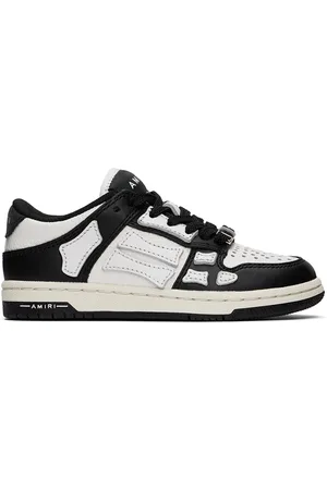 AMIRI Kids Black & White Skel Top Low Sneakers