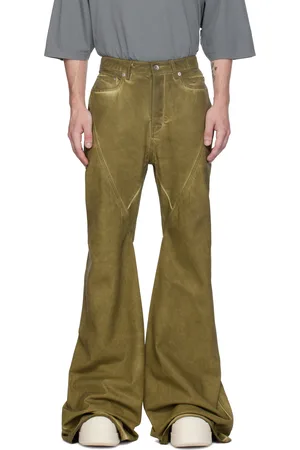 Rick Owens Khaki Porterville Bias Bootcut Jeans
