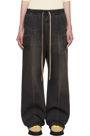 FEAR OF GOD Black Wide-Leg Denim Cargo Pants