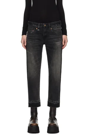 R13 Black Boy Straight Jeans