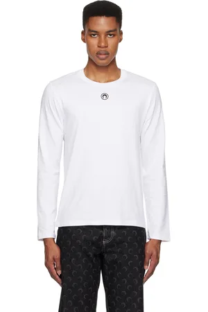 Marine Serre White Plain Long Sleeve T-shirt
