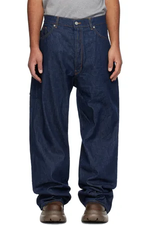 B1ARCHIVE Navy Wide Leg Jeans