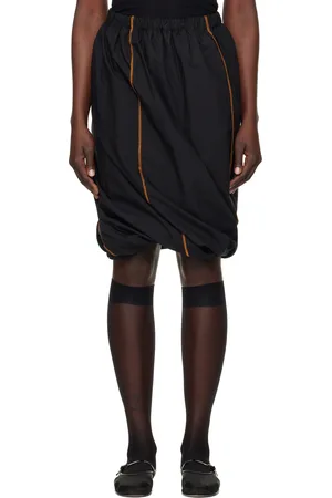 Baserange Black Turn Midi Skirt