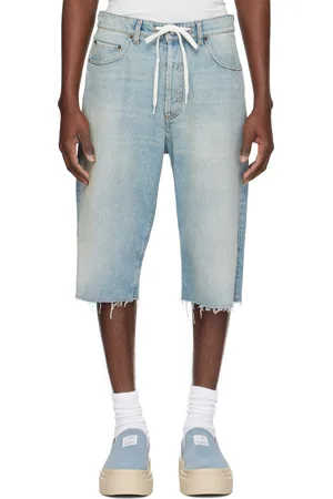 Maison Margiela Blue Drawstring Denim Shorts