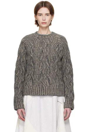 ECKHAUS LATTA Taupe Plait Sweater