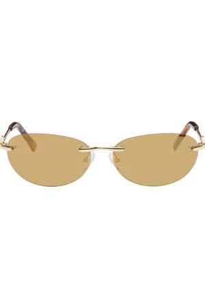 Le Specs SSENSE Exclusive Gold Slinky Sunglasses