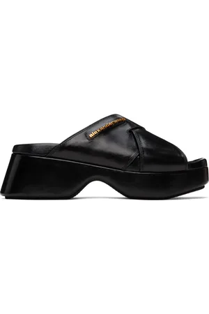 Alexander Wang Black Float Criss-Cross Platform Sandals