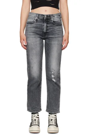 R13 Gray Boyfriend Jeans