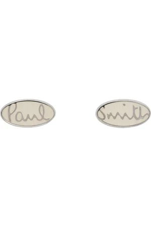 Paul Smith Silver Oval Logo Cuff Links