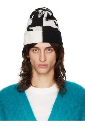 Burberry Black & White EKD Cashmere Beanie