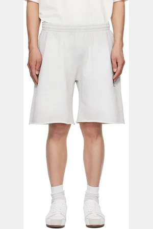 Alexander Wang Gray Logo Oversized Cotton Terry Sweat Shorts