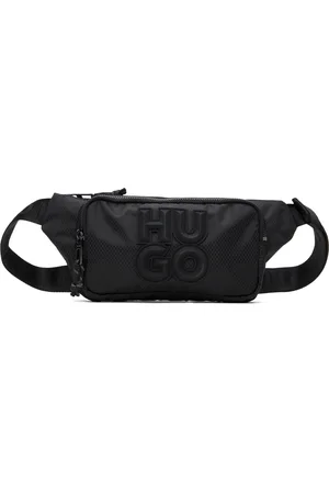 HUGO BOSS Black Stacked Logo Zip-Up Belt Bag