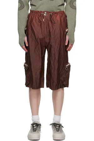 Charlie Constantinou Burgundy Multi Pocket Shorts