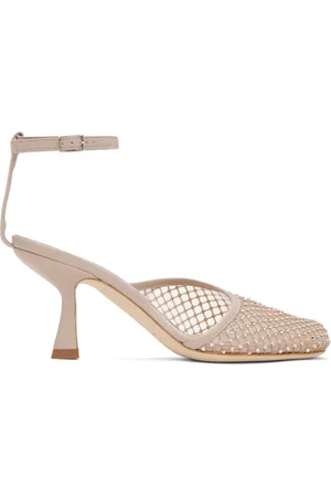 CHRISTOPHER ESBER Beige Minette Veil Heels