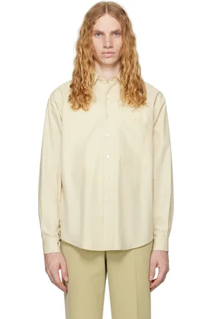 Auralee Beige Washed Finx Twill Big Shirt