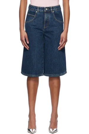 Givenchy Blue Curved Side Denim Shorts