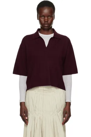 Lisa Yang Burgundy Neela Polo