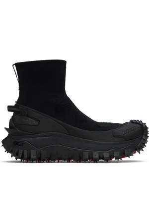 Moncler Black Trailgrip Knit High Top Sneakers