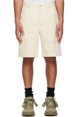 Moncler Off-White Cotton Bermuda Shorts