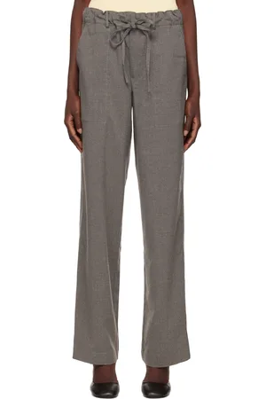 Proenza Schouler Gray White Label Drawstring Lounge Pants
