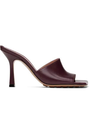 Bottega Veneta Red Stretch Heeled Mule