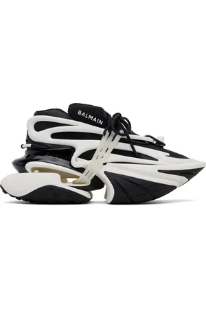 Balmain Black & White Unicorn Low-Top Sneakers