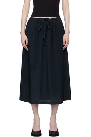 Gil Rodriguez Navy & Black Laila Midi Skirt