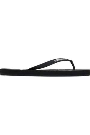 Dsquared2 Black Icon Splash Flip Flops