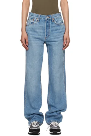 RE/DONE Blue 90s High Rise Loose Jeans