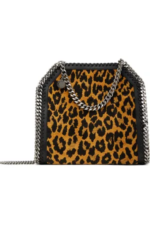 Stella McCartney Black & Tan Leopard Falabella Mini Bag