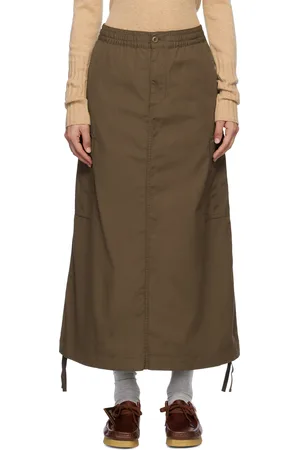 Carhartt Brown Cargo Long Midi Skirt