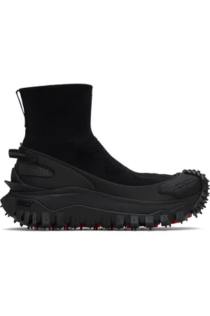 Moncler Black Trailgrip Knit High Top Sneakers
