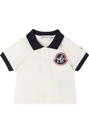 Moncler Baby White Patch Polo