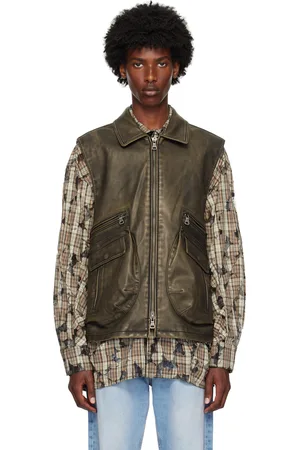 Andersson Bell Taupe Etna Faux-Leather Vest