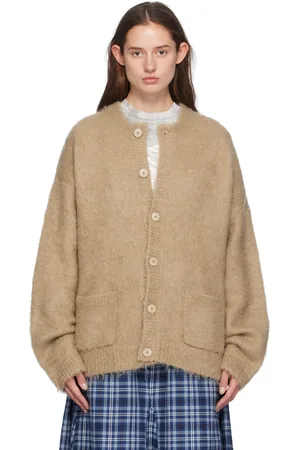 Acne Studios Beige Crewneck Cardigan