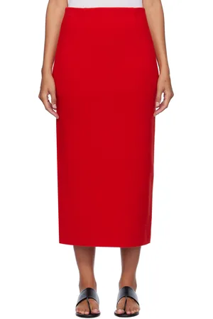 Auralee Heavy Milano Rib Knit Midi Skirt